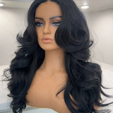 Layered Goddess Wig 22" (Ready To Wear, Glueless, HD Lace Closure, Pre-Plucked, Bleached Knots, Layered, Raw Virgin Hair)