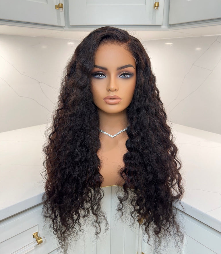 S.Adams Collection - 5X5 Cambodian Curly HD Closure Wig (Ready To Wear, Pre-Plucked & Bleached Knots)