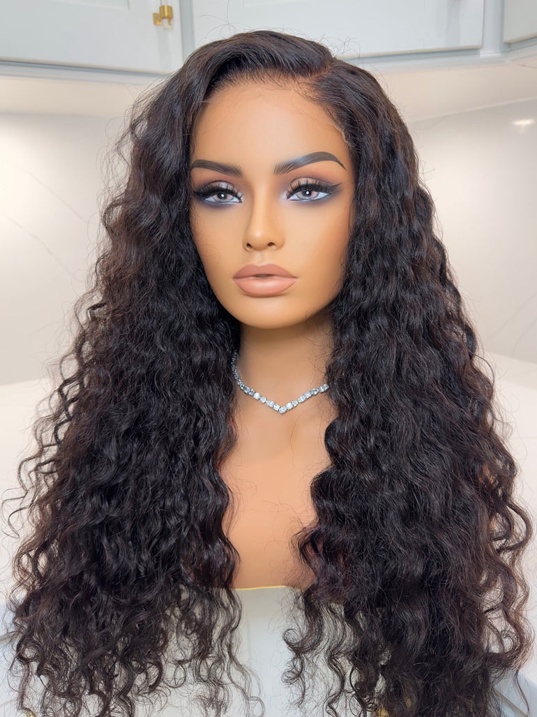 S.Adams Collection - 5X5 Cambodian Curly HD Closure Wig (Ready To Wear, Pre-Plucked & Bleached Knots)